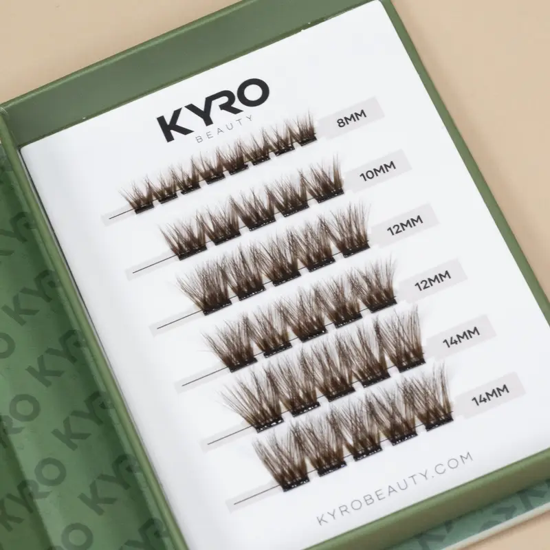 Pre-Glued Whispy MEDIUM BROWN – PRESS ON LASHES