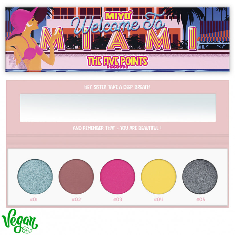 MIYO Point Palette eyeshadows WELCOME TO MIAMI
