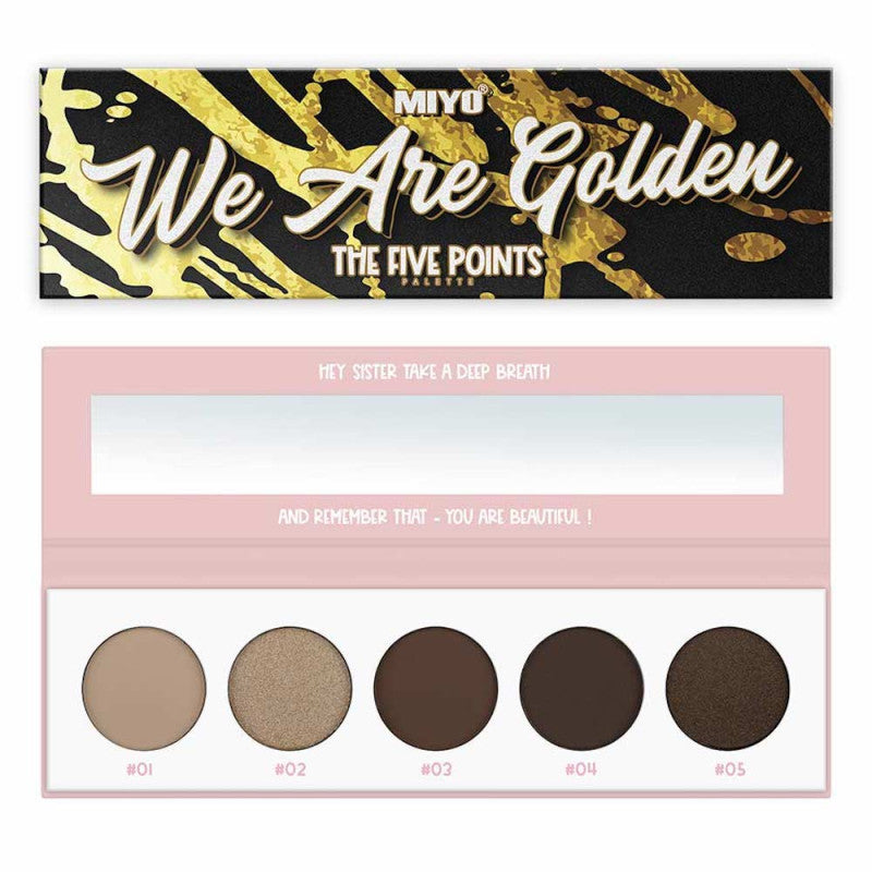 MIYO Five point palette eyeshadows WE ARE GOLDEN