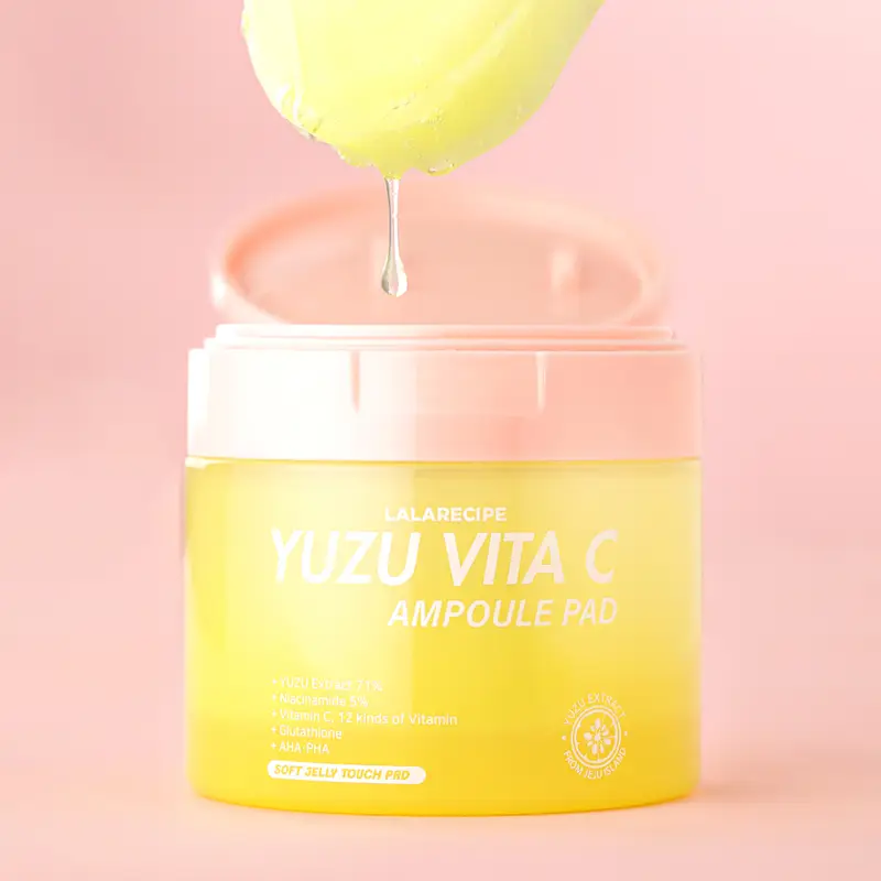 LALARECIPE YUZU VITA C AMPOULE PAD – 80 PCS