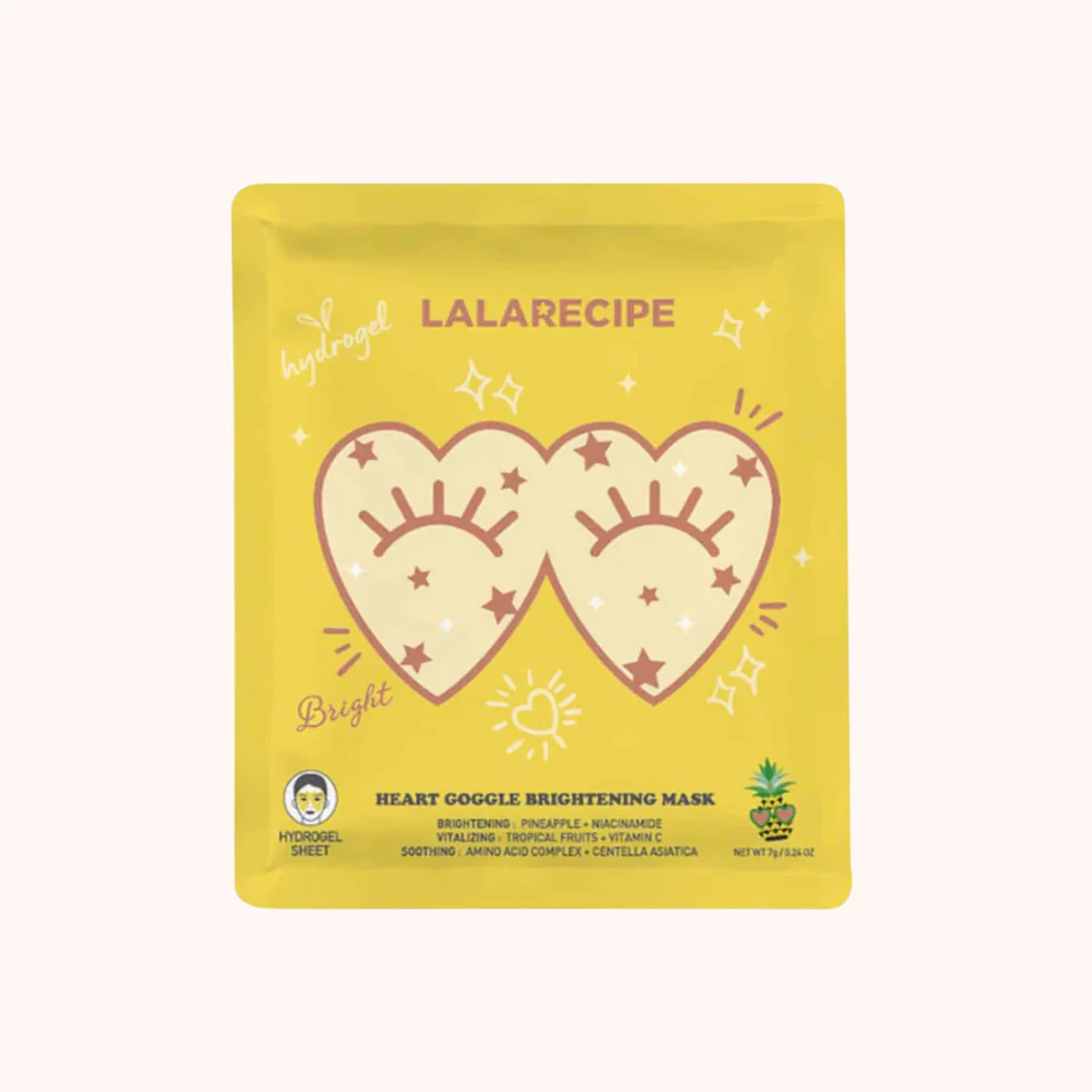 LALARECIPE HEART GOGGLE BRIGHTENING MASK- 10 PCS