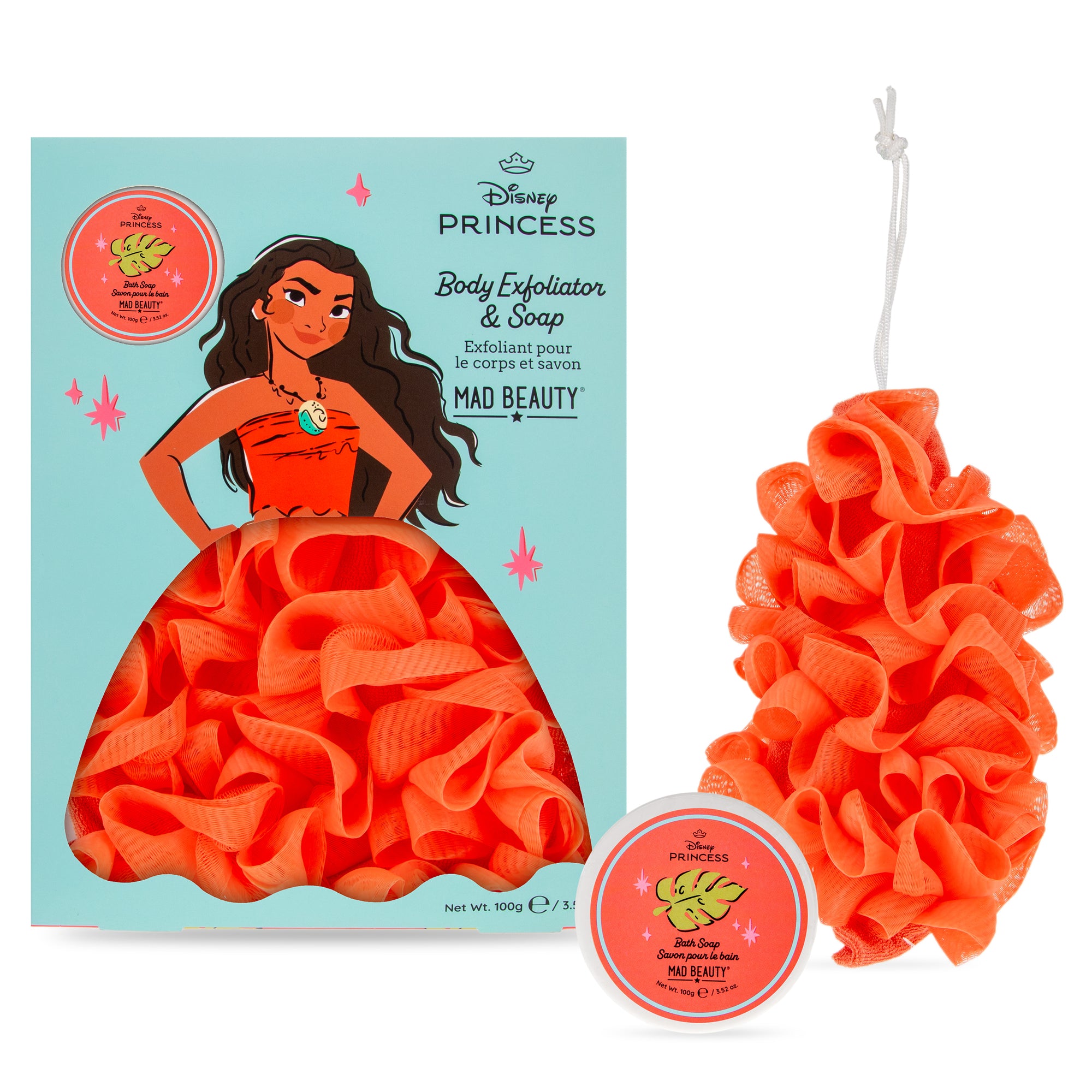 PRINCESS SETS BODY EXFOLIATOR AND SOAP - MOANA